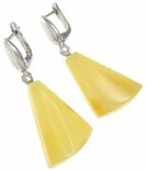 Сережки бурштинові в фігурному кріпленні